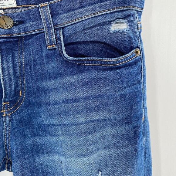 Current/Elliott The Stiletto Niagra Destroy Womens Jeans 28 Denim Distressed - Picture 2 of 9